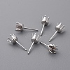 925 Sterling Silver Stud Earrings Findings STER-I005-16P-2