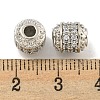 Rack Plating Brass Micro Pave Clear Cubic Zirconia Beads KK-L215-3009P-3