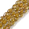 Transparent Electroplate Glass Beads Strands X-EGLA-N013-T10mm-B08-1