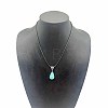 Synthetic Turquoise Teardrop Pendant Necklaces SK1018-4-1