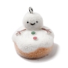 Christmas Flocky Opaque Resin Pendants RESI-F062-04D-1