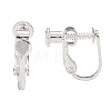 Brass Screw On Clip-on Earring Findings X-KK-L164-02S-3