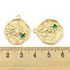 Brass Micro Pave Cubic Zirconia Pendants KK-P258-19G-03-3