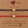 2Pcs Heart 304 Stainless Steel Bead Braided Bead Bracelets LR5598-2-1