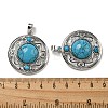 Synthetic Blue Turquoise Pendants G-Q158-03S-3