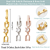 9Pcs 3 Colors Brass with Cubic Zirconia Fold Over Clasps ZIRC-BBC0002-68-2