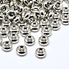 Rack Plating Brass Flat Round Spacer Beads KK-M085-11P-NR-1