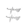 201 Stainless Steel Connector Charms STAS-N095-097-1