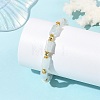 Faceted Column Natural Aquamarine & Synthetic Non-magnetic Hematite Beaded Stretch Bracelets BJEW-JB14179-2