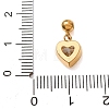 304 Stainless Steel Pave Clear Cubic Zirconia Pendants CU-CBAB6EC-07G-03-3
