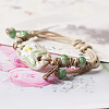 Alloy & Porcelain & Wax Cord Charm Bracelets FS-WGF05A0-01-2