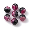 Two Tone Transparent Crackle Glass Beads LS-GLAA-WH0038-15H-1