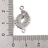 Brass Pave Clear Cubic Zirconia Connector Charms KK-S389-34P-3