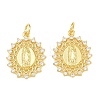 Brass Micro Pave Clear Cubic Zirconia Pendants CU-CBAB3AD-03G-03-1