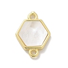 Brass Pave Shell Connector Charms KK-M300-10G-03-1