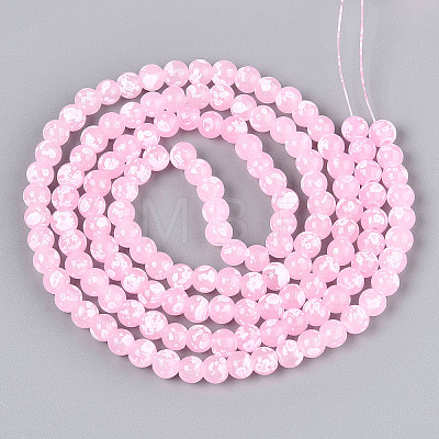 Baking Paint Glass Beads Strands DGLA-N015-6mm-02-1