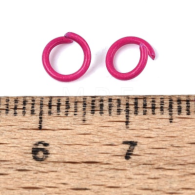 Spray Painted Iron Open Jump Rings IFIN-T017-04C-09-1