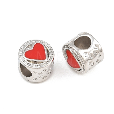 Alloy Enamel European Beads AL-CBAC2D3-22P-04-1