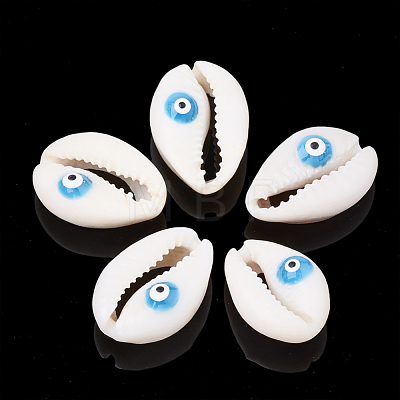 Natural Cowrie Shell Beads X-SHEL-S274-28B-1