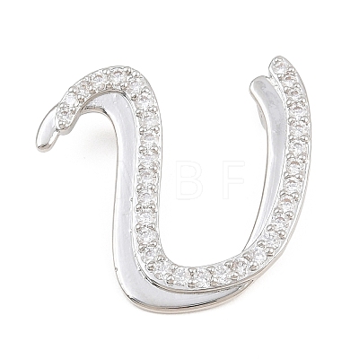 Brass Micro Pave Clear Cubic Zirconia Pendants CU-CBA8481-01P-U-1