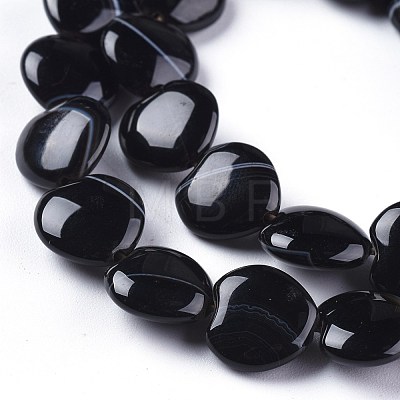 Natural Striped Agate/Banded Agate Beads Strands G-E560-S01-1