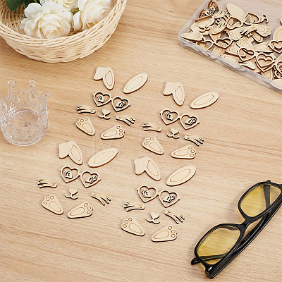 10Pcs Unfinished MDF Pieces WOOD-MA0001-02-1