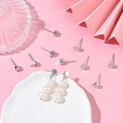 SHEGRACE Brass Stud Earring Findings XGR0105P-151P-1