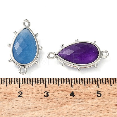 Dyed Natural Jade Connector Charms G-G012-05P-D-1