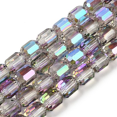 Electroplate Glass Beads Strands X-GLAA-G112-07G-1