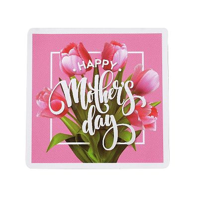 Mother's Day Self-Adhesive Paper Gift Tag Stickers AJEW-Z019-01D-1