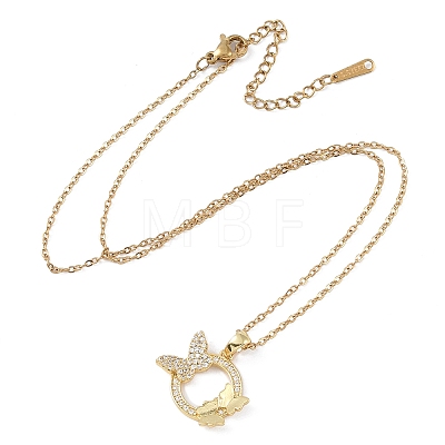 201 Stainless Steel Cable Chain Necklaces NJEW-P309-18B-G-1