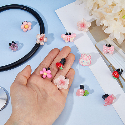 24Pcs 12 Styles Resin Stethoscope Pendant Decorations HJEW-DC00176-1