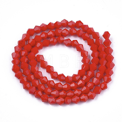 Opaque Solid Color Glass Beads Strands GLAA-Q080-4mm-B02-1