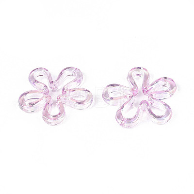 Plated UV Acrylic Beads TACR-S161-04B-1