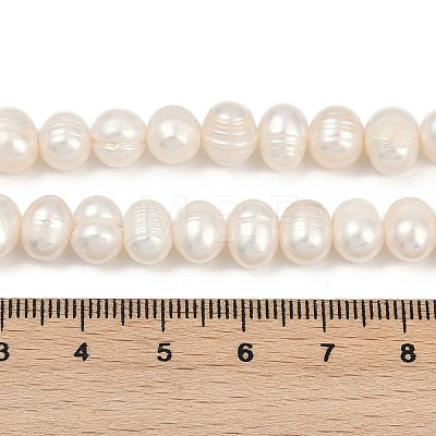 Natural Cultured Freshwater Pearl Beads Strands PEAR-I007-07X-08D-1