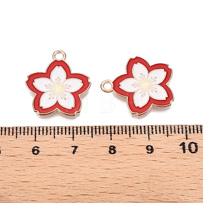 Light Gold Plated Alloy Enamel Pendants PALLOY-N176-28D-RS-1