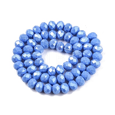 Electroplate Glass Beads Strands EGLA-A044-P8mm-A17-1