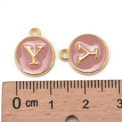 Golden Plated Alloy Enamel Charms ENAM-S118-07Y-1