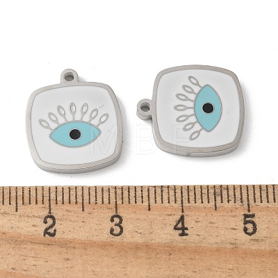 304 Stainless Steel Enamel Pendants STAS-A080-17P-01-1