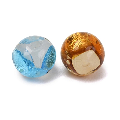 Handmade Foil Glass Beads LAMP-K048-05A-1