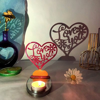 Heart Candle Holder DIY Silicone Molds SIL-F007-12A-1