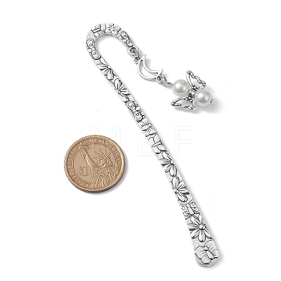 Angel Alloy Hook Bookmarks AJEW-JK00315-01-1