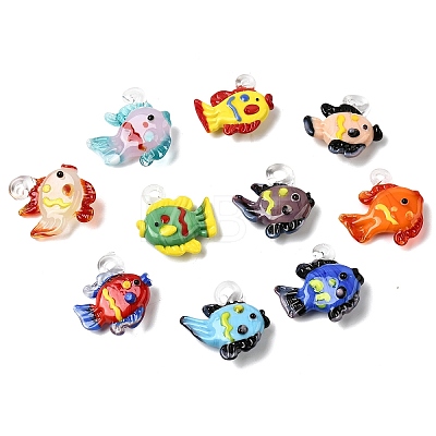 Handmade Lampwork Pendants LAMP-B035-01B-1