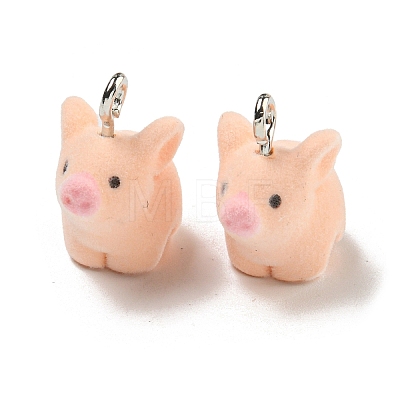 Flocky Acrylic Pendants FIND-A044-01I-1