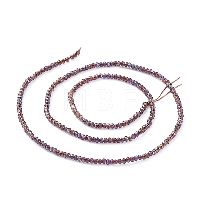 Electroplate Glass Beads Strands X-EGLA-F149-FR-05-1