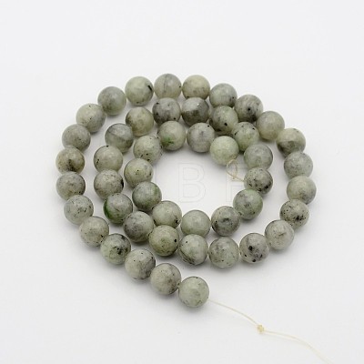 Natural Chinese Jade Round Bead Strands G-P070-63-4mm-1