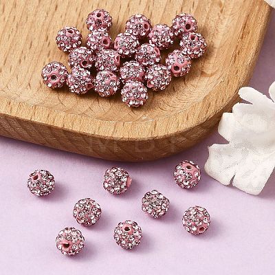 Polymer Clay Rhinestone Beads RB-H284-6MM-223-1
