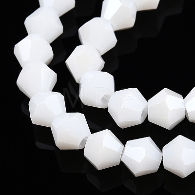 Opaque Solid Color Electroplate Glass Beads Strands LS-EGLA-A039-P6mm-A15-1