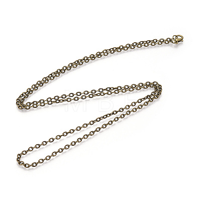 Iron Cable Chains Necklace Making MAK-R013-76cm-AB-1