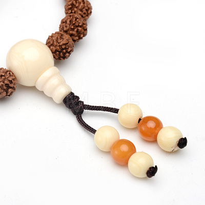 5-Loop Wrap Style Buddhist Jewelry BJEW-S125-15-1
